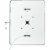 Premium Locking Wall Mount (White) Perspective: top