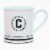 PMI Worldwide Barber Shop Monogrammed Mug - White/Black Perspective: top