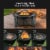 Slickblue Outdoor Fire Pit with BBQ Grill and High-temp Resistance Finish Perspective: top