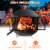 Slickblue 28 Inch Portable Fire Pit on Wheels with Log Grate-Black Perspective: top