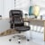 Slickblue Height Adjustable Big and Tall Office Chair Computer Desk Chair with Metal Base Perspective: top