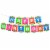 Prime Party Silver Lining Rainbow Unicorn Jointed Happy Birthday Banner Perspective: top