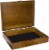 WE Games Old World Wooden Treasure Box with Brass Latch Perspective: top