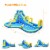 Costway Inflatable Water Slide Kids Bounce House Castle Splash Pool Without Blower Perspective: top