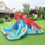 Costway Inflatable Water Slide Crab Dual Slide Bounce House Splash Pool Without Blower Perspective: top