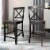 Gymax Set of 2 24'' Counter Height Barstools Kitchen Dining Chairs Rubber Wood Frame Perspective: top
