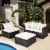 4PCS Rattan Patio Sofa Conversation Set Outdoor Furniture Set w/ Cushion Perspective: top