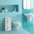 Toilet Tissue Storage Tower Bathroom Storage Floor Cabinet w/ 4 Shelves Perspective: top