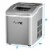 Costway Portable Ice Maker Machine Countertop 26Lbs/24H Self-cleaning w/ Scoop Silver Perspective: top