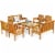8PCS Wooden Patio Conversation Set Outdoor Furniture Set w/ Cushion Perspective: top