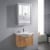 Mirrored Medicine Cabinet Wall-Mounted Bathroom Storage Organizer W/Shelf Grey Perspective: top