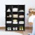 Gymax 12 Cube Storage Organizer Plastic Organizer Units w/ Steel Frame Black Perspective: top