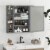 Wall Mounted Medicine Storage Cabinet Bathroom Organizer Cupboard W/Mirror Gray Perspective: top