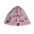 Organic Cotton Hat And Bib Set Printed Flowers Dusty Purple Perspective: top
