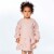 Long Sleeve Fleece Dress Soft Pink Perspective: top