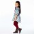 Baby Corduroy Long Sleeve Tunic Printed Flowers Perspective: top