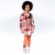 Printed Shirt Dress With Long Sleeves Perspective: top