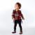 Plaid Tunic And Rib Legging Set Perspective: top
