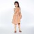 Long Sleeve Dress With Frill Beige Perspective: top