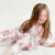 Organic Cotton One Piece Printed Roses Pajama Set Perspective: top