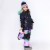 Two Piece Snowsuit Printed Butterflies And Iridescent Rainbow Print Perspective: top
