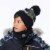 Knit Hat Camo Black And Khaki Perspective: top
