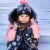 Printed Unicorns Two Piece Snowsuit Coral And Black Perspective: top