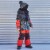Printed Camo Two Piece Snowsuit Grey And Red Perspective: top