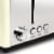 Redmond 4-Slice Extra Wide Slot 1650W Stainless Steel Toaster in Cream Perspective: top