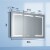 ExBrite 48  W x 32  H LED Lighted Bathroom Medicine Cabinet with Mirror Recessed or Surface Perspective: top