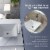 ExBrite 48“ Modern Wood Bathroom Vanity with Sink White Perspective: top