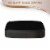 10.6  x 5  Solid Black Flat Raised Edge Rectangular Disposable Plastic Plates (120 Plates) Perspective: top