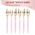240 Forks - Gold with Pink Handle Moderno Disposable Plastic Dinner Forks Perspective: top