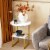 2-Tier Side Table Nightstand End Table Coffee Table w/ G-Shaped Steel Frame Perspective: top
