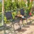 3PCS Folding Patio Bistro Set Outdoor Furniture Set w/ Steel Frame Perspective: top