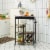 4-Tier Kitchen Bar Cart Rolling Serving Trolley Wine Rack Removable Tray Basket Perspective: top