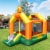 Gymax Inflatable Bounce Castle Jumping House Kids Playhouse w/ Slide Blower Excluded Perspective: top