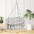 2 Person Hanging Hammock Chair w/ Cushion Macrame Swing 330 lbs Capacity Grey Perspective: top