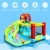 Inflatable Kids Water Slide Jumper Bounce House Splash Water Pool W/ 480W Blower Perspective: top