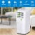 Portable Air Conditioner Cooling Fan Dehumidifier 8000BTU ASHRAE w/ Remote Control Perspective: top