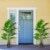 2-Pack 5 ft Artificial Tree Potted Fake Faux Monstera Deliciosa Plant Home Office Perspective: top