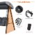 3-Person Patio Porch Swing Cushioned Outdoor Swing Chair w/ Adjustable Canopy Perspective: top