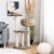 Gymax 41'' Hand-Made Cat Tree Tower Natural Bowl Shaped w/ 2 Perch Perspective: top