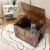 Wooden Cat Litter Box Enclosure Flip-Top Hidden Washroom Bench w/ Side Entrance Perspective: top