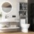 Grey Bathroom Over The Toilet Space Saver Storage Cabinet Organizer Shelf Perspective: top