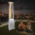 42,000 BTU Stainless Steel Pyramid Patio Heater Glass Tube Flame W/ Wheels Perspective: top
