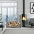33'' Firewood Rack W/ Removable Kindling Holder Steel Fireplace Wood Perspective: top