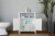 Elegant Home Fashions Wooden Bathroom Floor Cabinet & Shelf 2 Door White S0670 Perspective: top