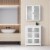 Teamson Home Bathroom Wall Storage Cabinet Space Saver w/ 3 Shelves White Perspective: top