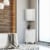 Elegant Home Fashions Wooden Bathroom Corner Wall Storage Cabinet Space Saver Organizer White Perspective: top